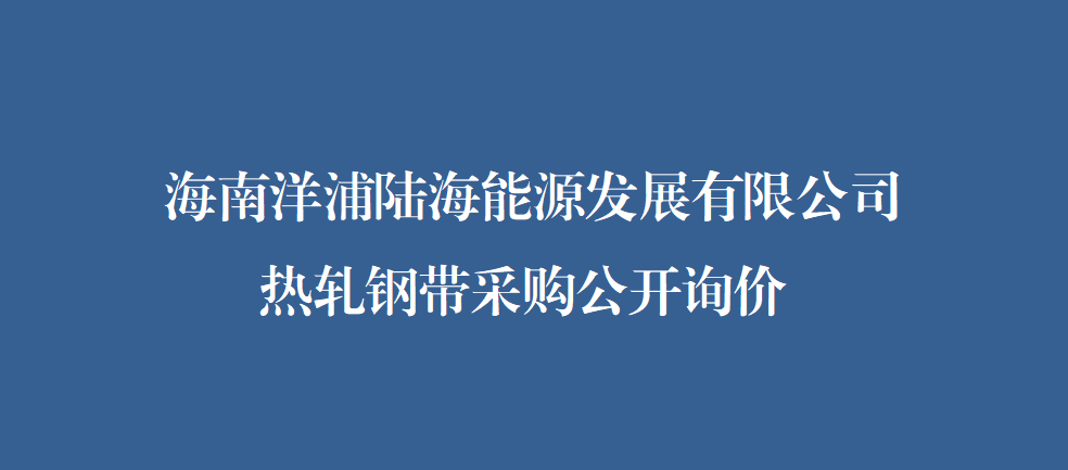 海南洋浦陆海能源发展有限公司热轧钢带采购公开询价文